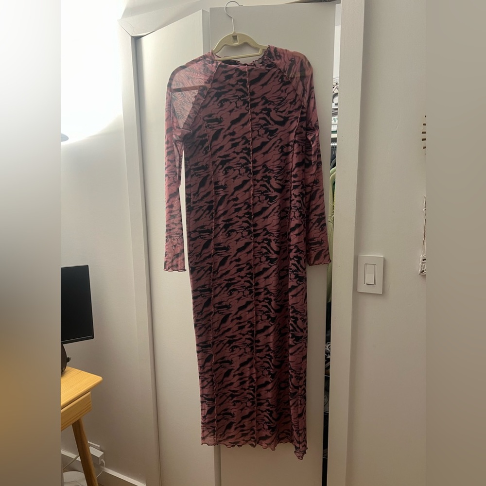 Midi animal print dress